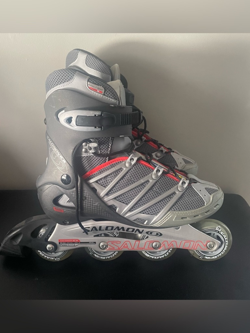 Salomon powerarch DR 110 80 max 270 mm ABEC 5 size 9.5 inline skates